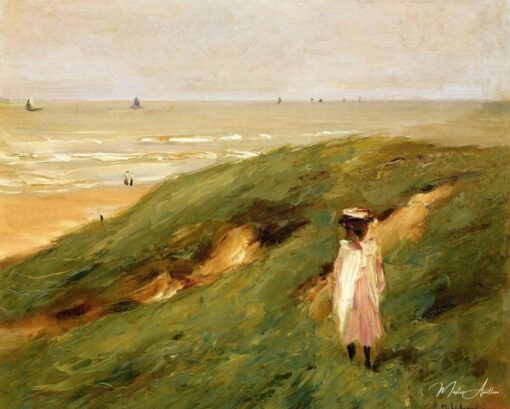 Dune près de nordwijk avec enfant - Max Liebermann - Reproductions de tableaux et peintures haut de gamme