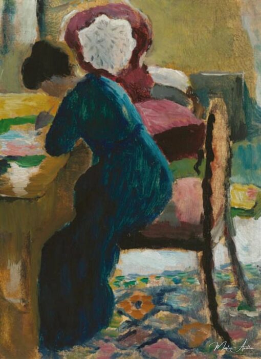 Elisabeth au bureau - August Macke - Reproductions de tableaux et peintures haut de gamme