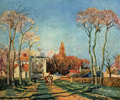 Entrée du village de Voisins - Camille Pissarro - Reproductions de tableaux et peintures haut de gamme