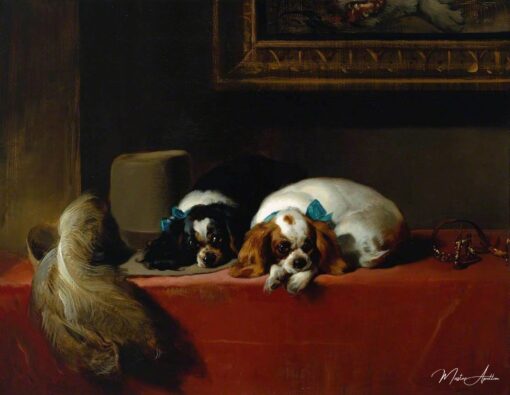 Épagneuls King Charles - Edwin Landseer - Reproductions de tableaux et peintures haut de gamme