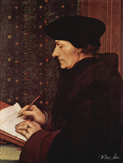 Erasmus - Hans Holbein le Jeune - Reproductions de tableaux et peintures haut de gamme