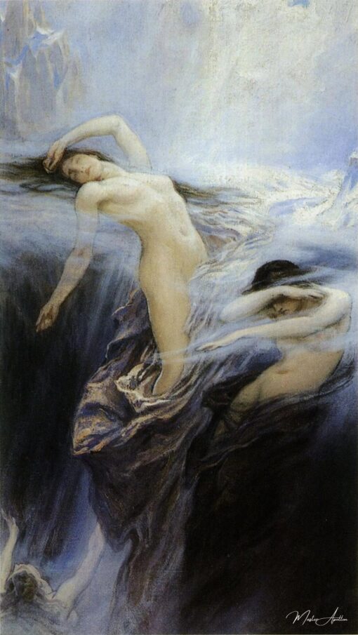 Étude à l'huile pour Clyties de Mist - Herbert Draper - Reproductions de tableaux et peintures haut de gamme