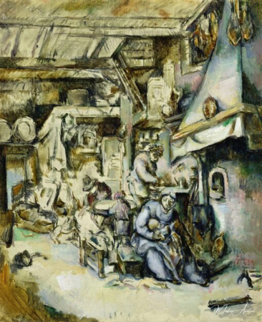 Famille de paysans dans un intérieur - Paul Cézanne - Reproductions de tableaux et peintures haut de gamme