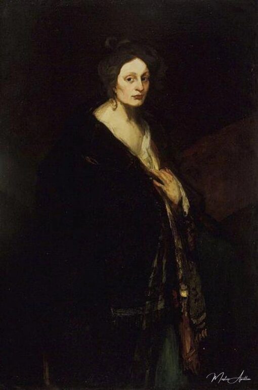 Femme à Manteau - Robert Henri - Reproductions de tableaux et peintures haut de gamme