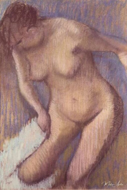 Femme se séchant - Edgar Degas - Reproductions de tableaux et peintures haut de gamme
