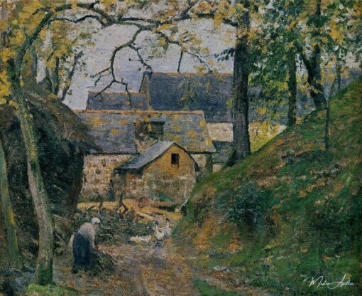 Ferme à Montfoucault - Camille Pissarro - Reproductions de tableaux et peintures haut de gamme