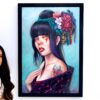 Girl with a floral bun - Banlay | 60 x 90 cm Reproductions de tableaux à la peinture à l’huile
