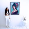 Girl with a floral bun - Banlay | 60 x 90 cm Reproductions de tableaux à la peinture à l’huile