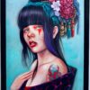 Girl with a floral bun - Banlay | 60 x 90 cm Reproductions de tableaux à la peinture à l’huile