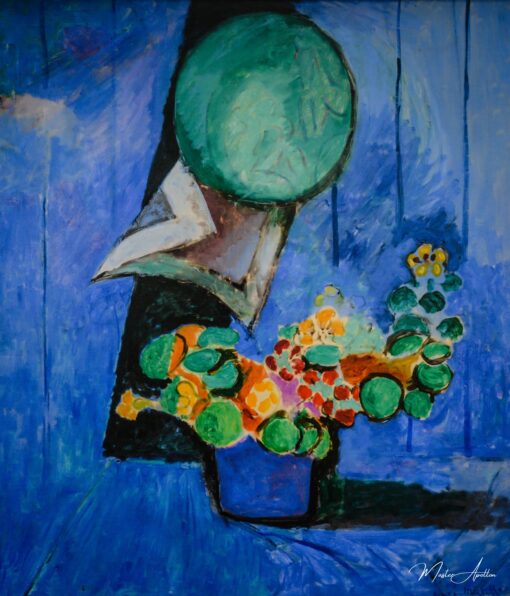 Fleurs et assiette en céramique - Matisse - Reproductions de tableaux et peintures haut de gamme