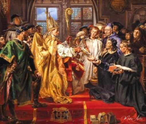 Founding of the Lubrański Academy in Poznań - Jan Matejko - Reproductions de tableaux et peintures haut de gamme