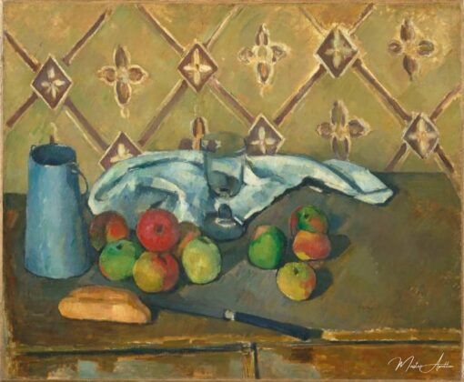 Fruits, serviette et pot à lait - Paul Cézanne - Reproductions de tableaux et peintures haut de gamme