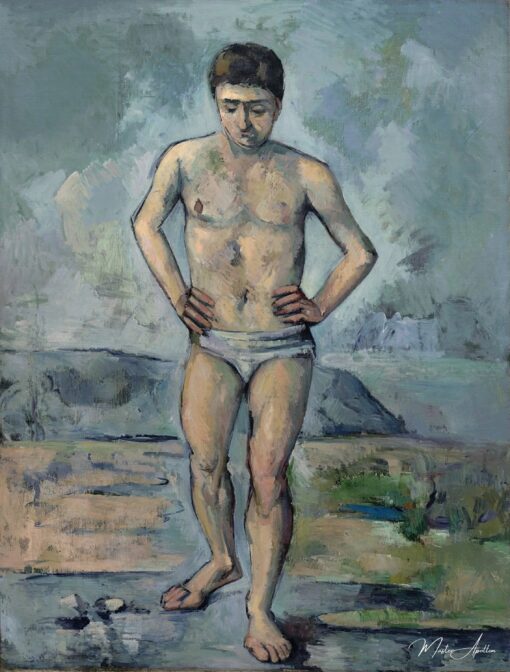 Grand baigneur - Paul Cézanne - Reproductions de tableaux et peintures haut de gamme