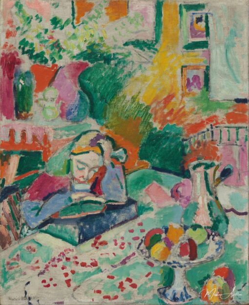 Intérieur avec une jeune fille en train de lire - Matisse - Reproductions de tableaux et peintures haut de gamme