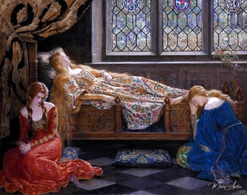 La Belle au bois dormant de John Collier - Reproductions de tableaux et peintures haut de gamme