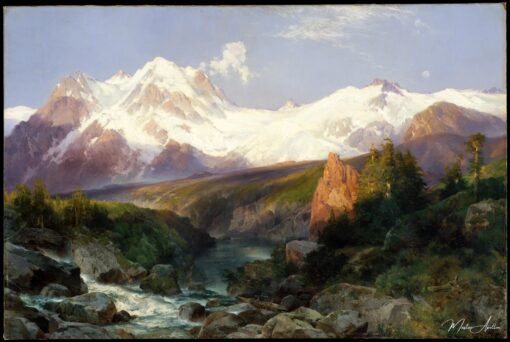 La chaîne Teton - Thomas Moran - Reproductions de tableaux et peintures haut de gamme