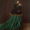 La Femme en robe verte - Claude Monet - Reproductions de tableaux et peintures haut de gamme