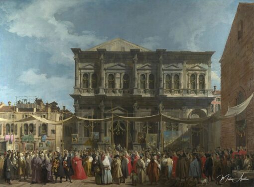 La fête de Saint Roch à Venise - Giovanni Antonio Canal - Reproductions de tableaux et peintures haut de gamme