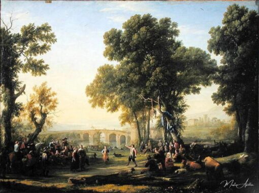 La Fête villageoise - Claude Lorrain - Reproductions de tableaux et peintures haut de gamme