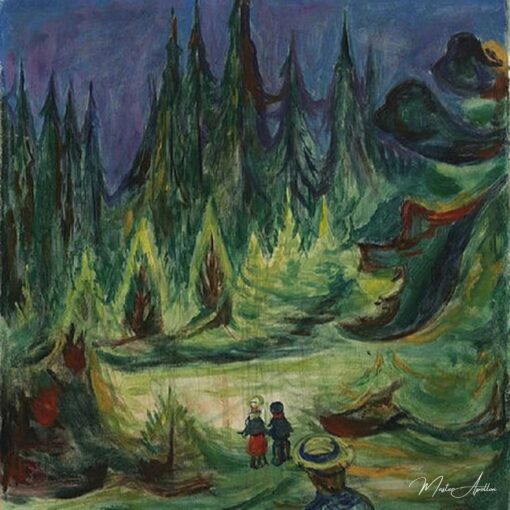 La forêt enchantée - Edvard Munch - Reproductions de tableaux et peintures haut de gamme