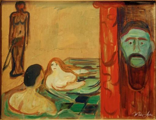 La jalousie dans le bain - Edvard Munch - Reproductions de tableaux et peintures haut de gamme