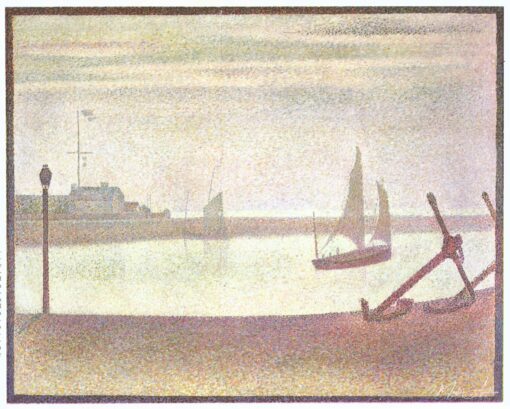 La Manche à Gravelines, le Soir - Georges Seurat - Reproductions de tableaux et peintures haut de gamme