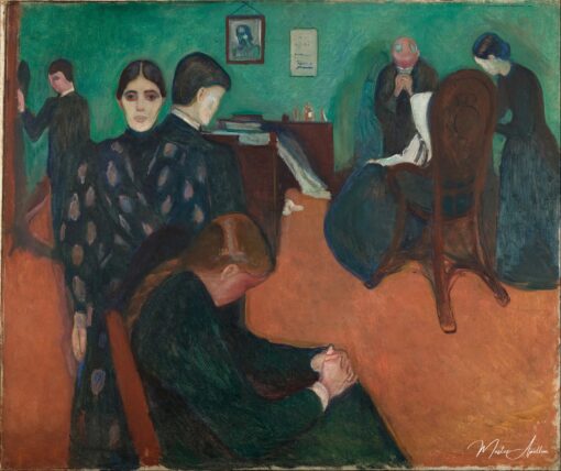 La Mort dans la chambre de la malade - Edvard Munch - Reproductions de tableaux et peintures haut de gamme