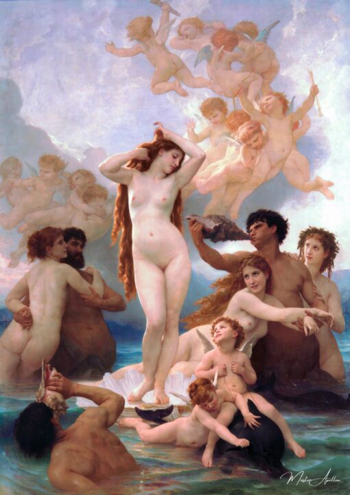 La Naissance de Vénus - William Bouguereau - Reproductions de tableaux et peintures haut de gamme