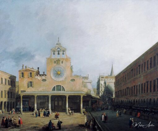 La place des San Giacomo di Rialto à Venise - Giovanni Antonio Canal - Reproductions de tableaux et peintures haut de gamme