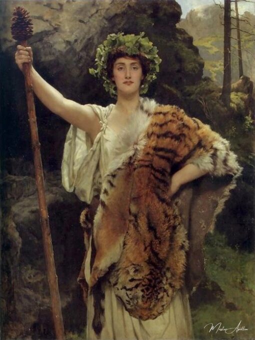 La prêtresse de Bacchus de John Collier - Reproductions de tableaux et peintures haut de gamme