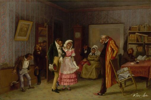 L'allumette en fuite, 1877 - William Holbrook Beard - Reproductions de tableaux et peintures haut de gamme