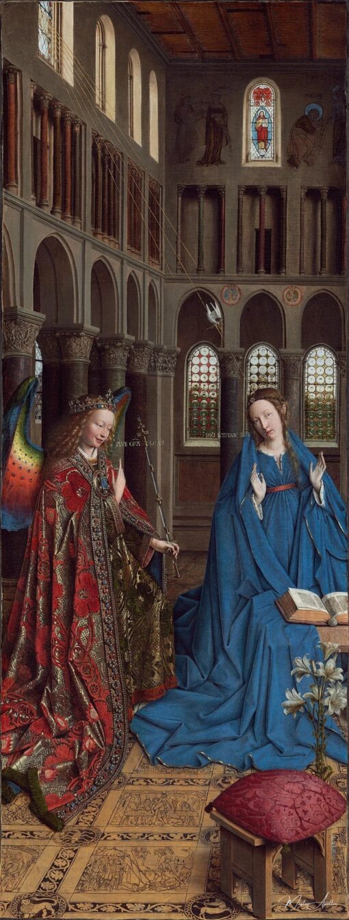 L'Annonciation - Jan Van Eyck - Reproductions de tableaux et peintures haut de gamme
