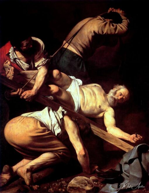 Le Crucifiement de saint Pierre - Caravage - Reproductions de tableaux et peintures haut de gamme