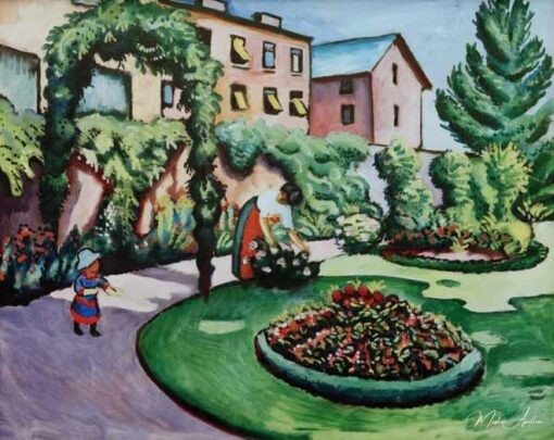 Le jardin Macke'sche à Bonn - August Macke - Reproductions de tableaux et peintures haut de gamme