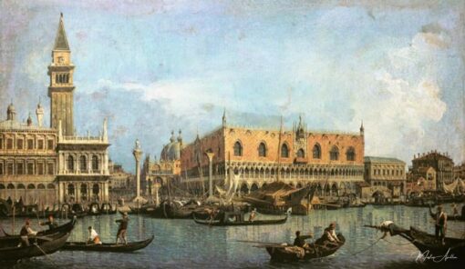 Le Molo et la Piazzetta San Marco, Venise - Giovanni Antonio Canal - Reproductions de tableaux et peintures haut de gamme