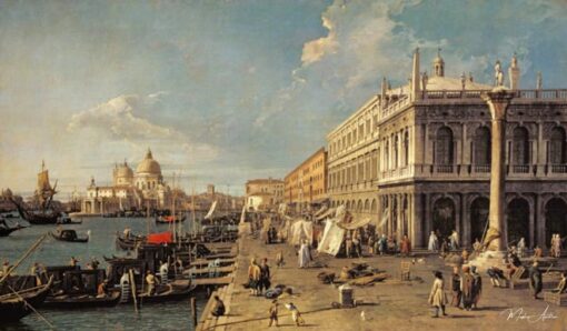 Le Molo et la Zecca, Venise - Giovanni Antonio Canal - Reproductions de tableaux et peintures haut de gamme