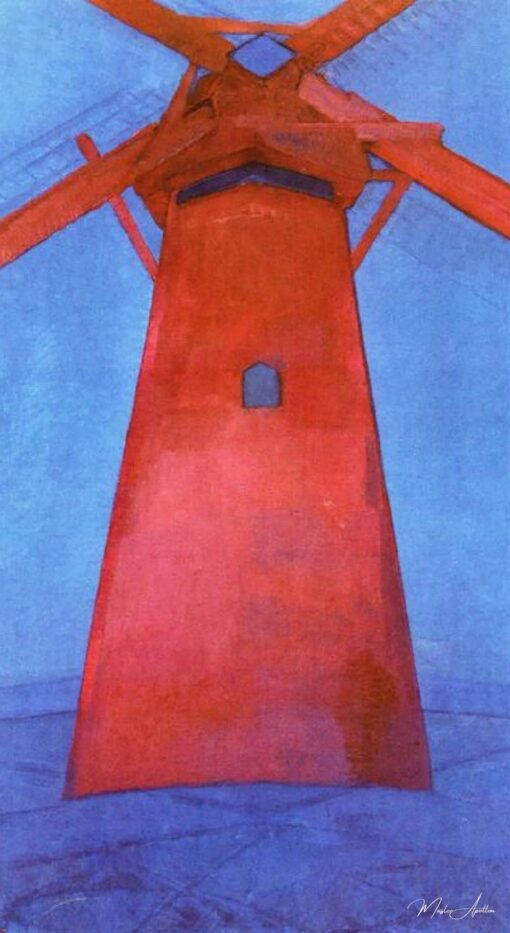 Le moulin rouge - Mondrian - Reproductions de tableaux et peintures haut de gamme