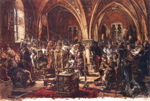 The First Sejm, Recording of laws A D 1182 - Jan Matejko - Reproductions de tableaux et peintures haut de gamme