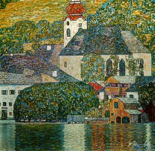 L'église de St Wolfgang - Gustav Klimt - Reproductions de tableaux et peintures haut de gamme