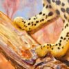 Léopard dans un arbre | 150 x 100 cm Reproductions de tableaux à la peinture à l’huile