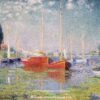 Les bateaux rouges, Argenteuil - Claude Monet - Reproductions de tableaux et peintures haut de gamme