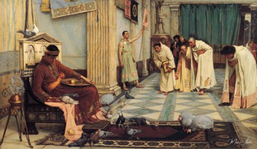 Les favoris de l’empereur Honorius - John William Waterhouse Reproductions de tableaux à la peinture à l’huile