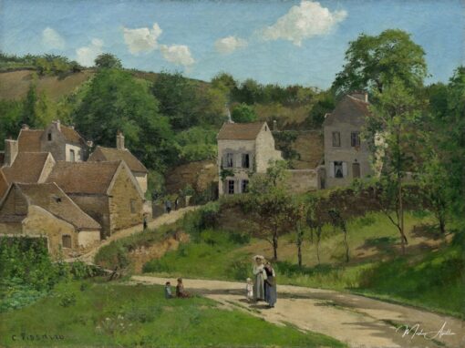 l'Hermitage Pontoise - Camille Pissarro - Reproductions de tableaux et peintures haut de gamme