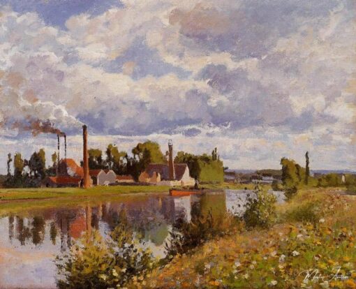 L'Oise près de Pontoise - Camille Pissarro - Reproductions de tableaux et peintures haut de gamme