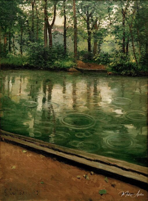 L'yerres, pluie - Caillebotte - Reproductions de tableaux et peintures haut de gamme