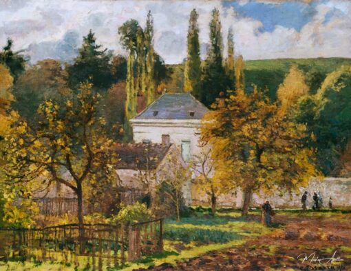 Maison des citoyens à l'Hermitage, Pontoise - Camille Pissarro - Reproductions de tableaux et peintures haut de gamme