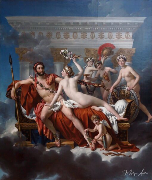 Mars désarmé par Vénus - Jacques-Louis David - Reproductions de tableaux et peintures haut de gamme