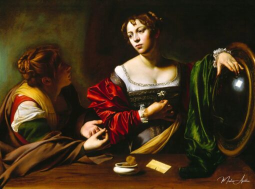 Marthe et Marie-Madeleine - Caravage - Reproductions de tableaux et peintures haut de gamme