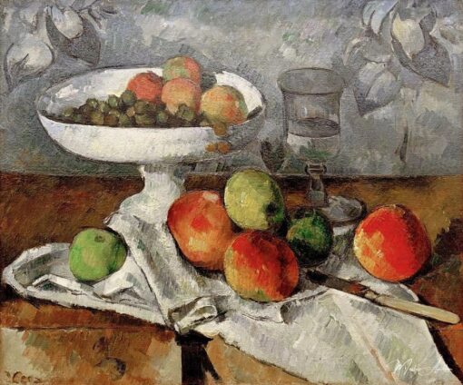 Nature morte avec coupe de fruits - Paul Cézanne - Reproductions de tableaux et peintures haut de gamme