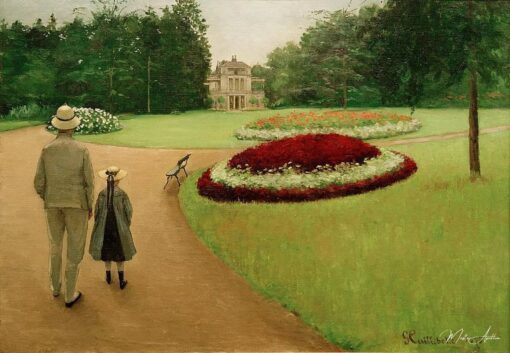Parc et Maison de campagne, Yerres - Caillebotte - Reproductions de tableaux et peintures haut de gamme